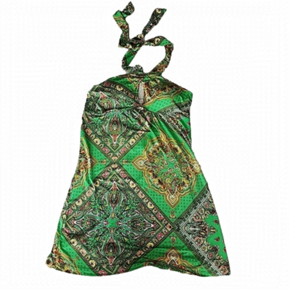 Everly Dresses & Skirts - Everly planet love green boho paisley festival mini dress large